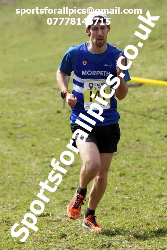 Masters men 2021 NECAA Cross Country Relays, Thornley Farm, Peterlee, Saturday, April 10th. Photo: David T. Hewitson/Sports for All Pics
